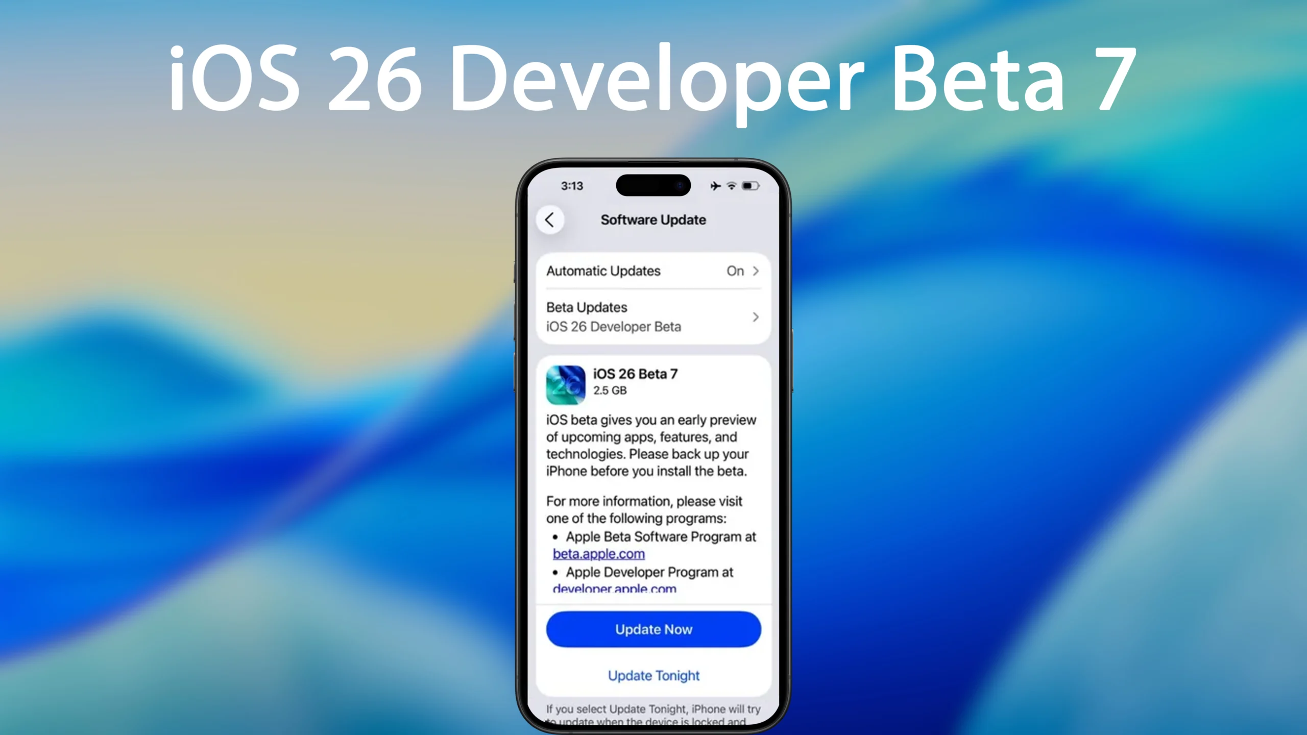 iOS 26 Developer Beta 7