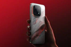 iQOO 15 India Launch Confirmed: Powered by Snapdragon 8 Elite Gen 5 Processor iQOO 15 from the back with gradient red colour